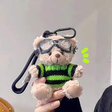 2026 新款 - 卷毛泰迪熊飞行员 - 时尚吊坠，适合大学女生 - 创意毛绒玩偶 - 可爱小熊钥匙扣 - 包包挂饰 - 节日/生日礼物 - 彩色 - 查看 10