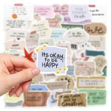 50 Inspirational Quotes Stickers - Floral, Geometric & Star Designs In Soft Colors For Laptop Phone Case Decoration - Positive Affirmation, Self Care, Daily Encouragement, Inspiration Stickers, Fun Patterns