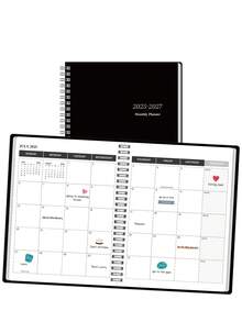 2026-2027年日历笔记本，三年简易螺旋装订月度计划本，大方格，适用于日程安排、目标规划、笔记和提醒，非常适合办公室、家庭、返校季、教师节礼物、2026年新年礼物