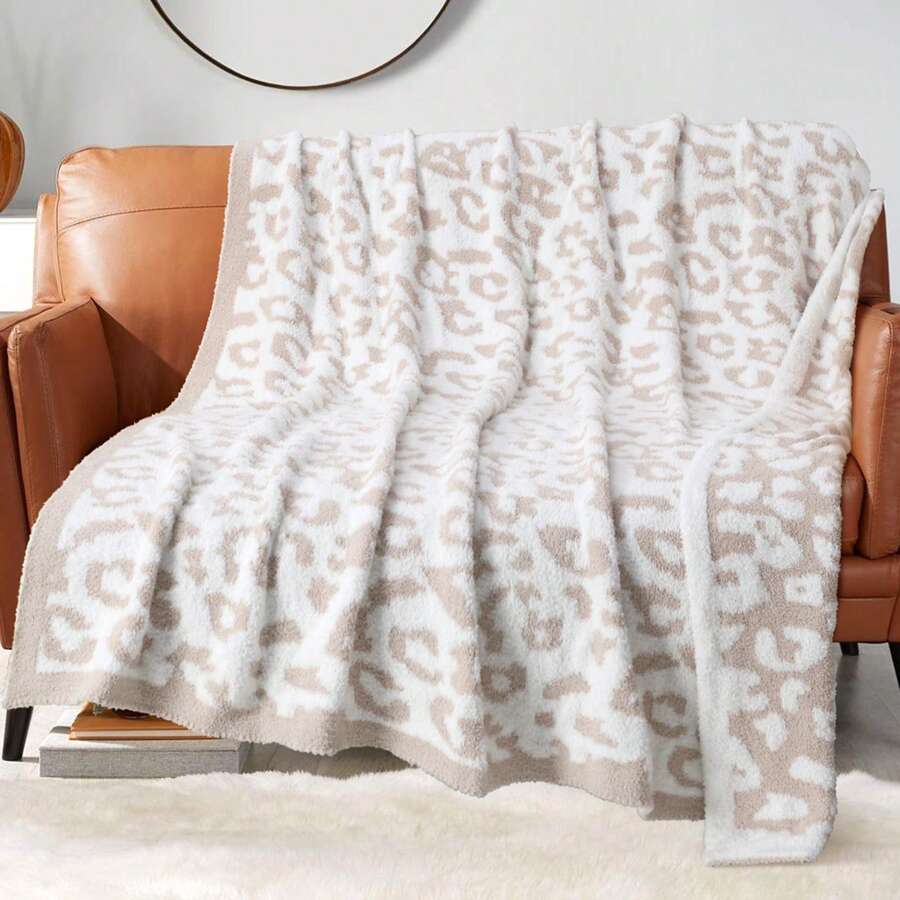 1 Piece Stylish Leopard Blanket,Throw Blanket For Couch,Ultra - Soft Weave,Printed Flannel Blanket,Soft Cozy Fluffy Pattern Blanket,Warm For All Seasons,Suitable For Home Decoration,Bed,Sofa,Office,Room,Dorm,Machine Washable(Zebra,Cheetah Print) - Màu hồng báo - Xem 1