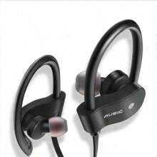 Écouteurs stéréo sans fil compatibles Bluetooth pour le sport, écouteurs intra-auriculaires de musique universels avec crochets d'oreille mini, HIFI