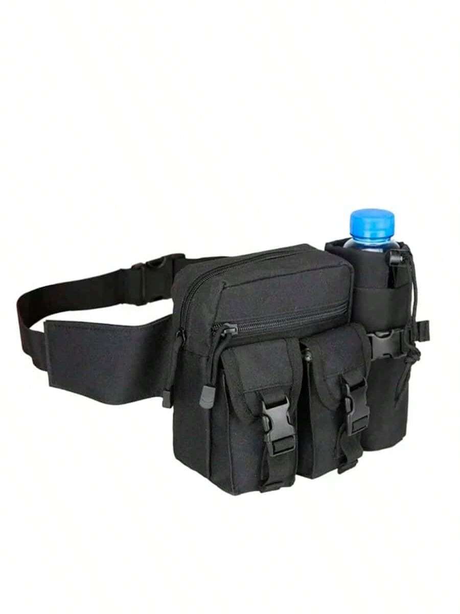 Multifunctional Waist Bag Shoulder Belt Bottle Holder - 黑色 - 查看 1