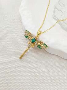 1 pièce Collier pendentif de libellule de style bohème élégant et coloré, convient comme bijou quotidien, de fête ou de voyage pour femme
