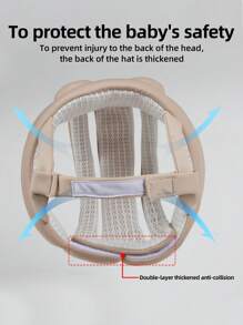 1pc Baby Crawling & Walking Head Protection Helmet, Soft Infant Head Guard, Helps Baby Learn To Walk, Suitable For 1-2 Years Old, 6-12 Months, Breathable Anti-Collision, Protects Baby Head Safety