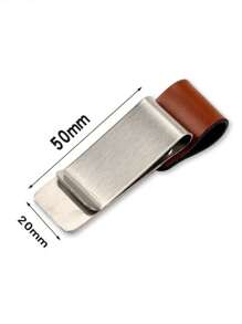 1pc Pen Holder, Stainless Steel Pen Holder Pencil Holder, Traveler Notebook Accessories, Bill Holder Pen Holder, Vintage Diary Loose-Leaf Notebook Pen Holder Office Supplies