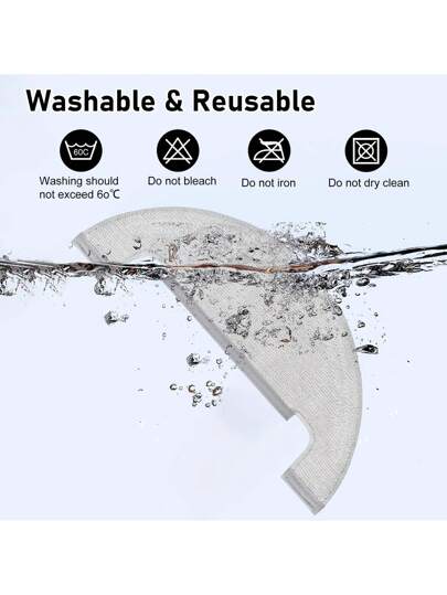 Mop Pad Dreame L10 Plus, Z10 Pro Robot Stofzuiger Cleaner Compatible Xiaomi X10 B102GL Wipes Rags Spare Parts view 3