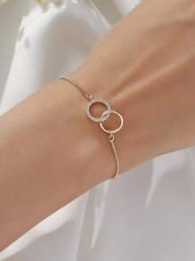1pc Minimalist Fashionable Heart-Shaped Red Bracelet Jewelry, Suitable For Photos And Gift Giving