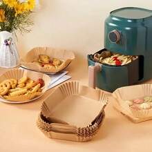 50/100pcs Air Fryer Disposable Liners, Non-Stick Airfryer Baking Papers, Non-Stick Parchment Paper For Baking Roasting Microwave - 50個圓形 - 查看 9