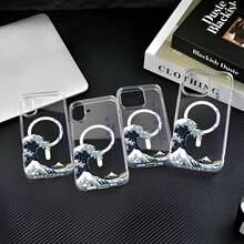 Funda para teléfono resistente a golpes, con carga inalámbrica magnética, de acrílico. Compatible con 16 Pro, 16 Plus y versiones anteriores. - transparente - Ver 4