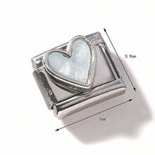 1/5/10 piezas Módulos de acero inoxidable, serie de corazón, flor y lazo - Ideal para hacer pulseras, anillos y regalos DIY