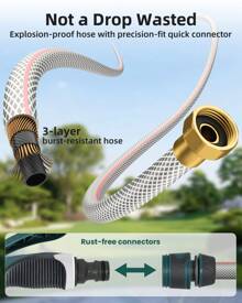 Automatic Garden Hose Reel 100 Ft X 1/2 In (Approx. 30.5 Cm X 1.3 Cm ,Wall Mounted Water Hose Reel For Outdoor Use