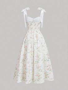 Women Midi Dresses - White - View 2