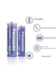 Panasonic Original Panasonic 1.5v Battery AA/AAA NEW High Capacity Alkaline Battery High-Performance Strong Explosion-Proof Suitable Calculators, Clock,Remote Controls, Toys, Etc