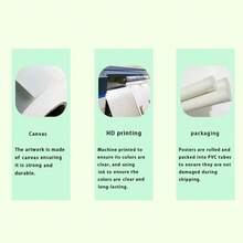 Set de 1 pieza/3 piezas Impresiones de arte de pared de lienzo con diseño de texto de moda moderno, "Chicas escuchando ", regalo único y original, muy adecuado para decoración de sala, baño, dormitorio, estudio, pasillo, oficina, apartamento, Sin marco/Enmarcado