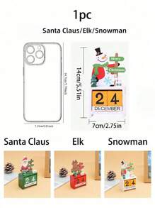 1 pieza de calendario de Navidad, adorno de madera artesanal. Decoración de escritorio con estilo navideño. Decoración del hogar, decoraciones navideñas, decoración de habitación de invierno