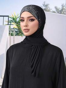 1 pièce Bandeau triangulaire antidérapant pour femme, coiffe hijab de couleur unie confortable, bandeau de sport respirant pour porter quotidien avec abaya, accessoires de voile