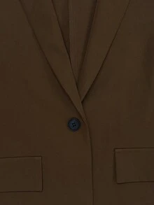 Damen eleganter Pendler-Blazer mit Schalkragen und Gigot-Ärmeln in Unifarbe, Herbst/Winter