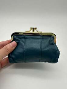 Genuine Leather Small Wallet, Personalized Clutch Bag, Snap Button Design, Convenient And Secure To Use - Dark Green - View 3