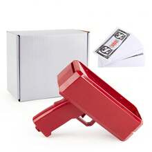 1pc Super Money Gun Toy, Fake Paper Money Spray Gun Toy, Handheld Cash Gun Fake Banknote Dispenser Money Shooting Toy, Halloween Decor