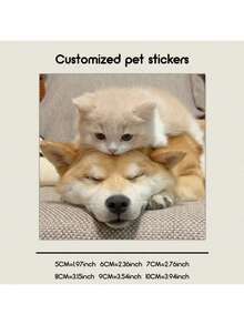 [Custom] Laminated Pet Sticker, Carry Your Beloved Pet Cuteness Everywhere. Whether It Is On A Water Cup, Notebook, Or Luggage, You Can Always Feel The Warm Companionship Of Your Furry Friend.,Back To School Fashion - Multicolor - View 133