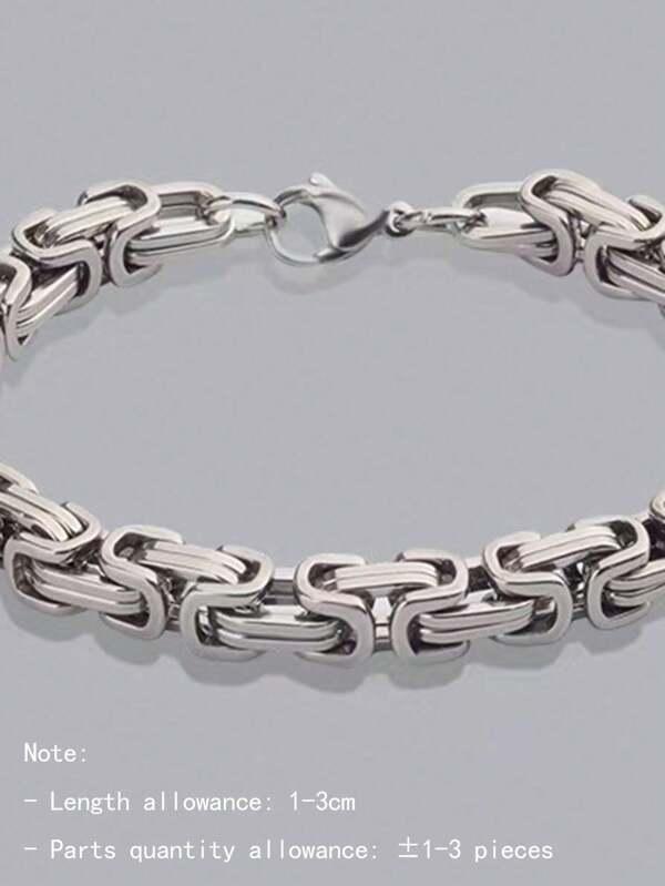 1 stuk roestvrijstalen punkkettingarmband voor heren, modieuze, elegante charme, veelzijdig en sexy voor feestjes, strand, dagelijks gebruik, vakanties en cadeaus (handgemaakt, foutmarge 1-3 cm)