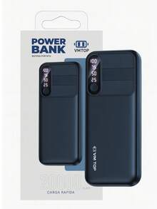 20,000 MAh Portable Battery With 3 USB Ports And Flashlight - Black - View 1