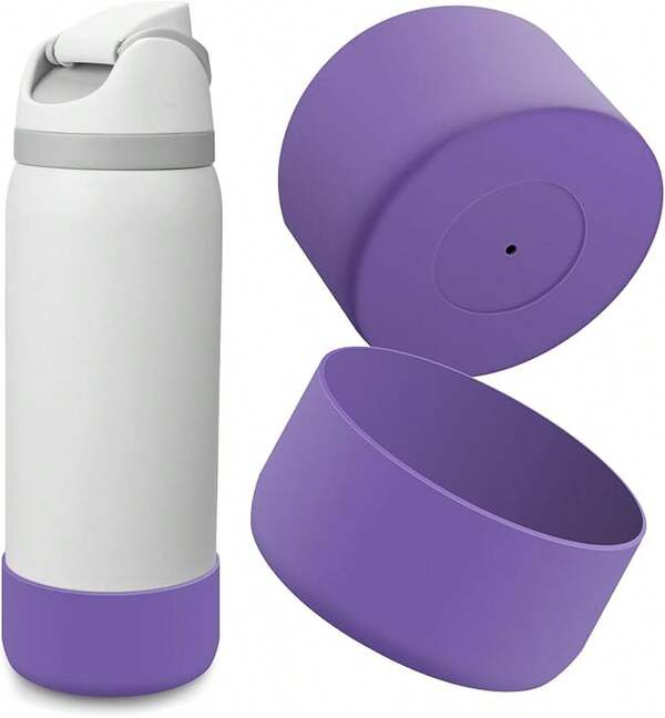 2Pcs Silicone Water Bottle Boot For 24 Oz 32 Oz 40 Oz, Anti-Slip Protective Flask Bottom Cover Base For Twist,  And Flip Bottles, Bottom Cover