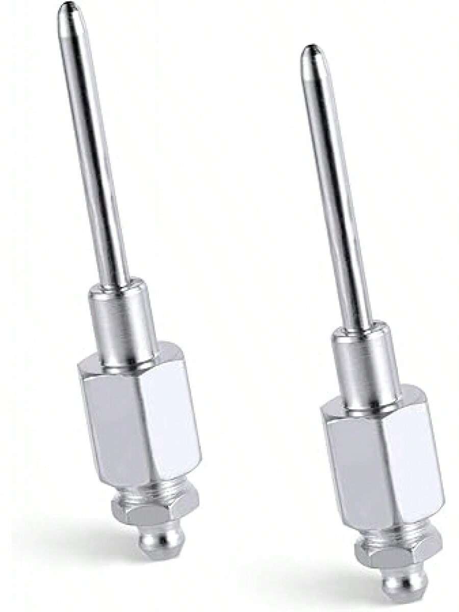 2pcs Grease Needle Nozzles, Aluminum Alloy Grease Needle For Grease Gun Needle Lubricator Adapter Grease Fitting Tool For Narrow Spaces And Deep Holes Metal