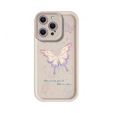 Designed For IPhone 16/15/14/13/12/11 Pro, This Case Overflows With Ethereal, Whimsical Charm-Glittering Butterflies In Soft, Iridescent Hues, Forming A Delicate, Nature - Filled Pattern, Creating A Cozy, Enchanting Vibe. Crafted From Durable TPU, It's Scratch - Resistant, Slip - Proof, Gifting Your Phone A Shield Of Tender, Butterfly - Themed Magic. Supports Wireless Charging, So It Balances Everyday Practicality With A Touch Of Delightfully Dreamy, Butterfly - Adorned Romance-Each Grip Feels Like A Flutter Of Wings, Merging Function And Adorably Sweet, Nature - Inspired Flair! - 酒紅色 - 查看 3