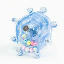 1 件鹦鹉旋转玩具轮，互动旋转铃铛鸟笼玩具，适用于玄凤鹦鹉、长尾小鹦鹉喙练习、鹦鹉拼图玩具（内含随机颜色珠子）