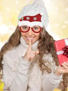 1/3/5pcs-Christmas Glasses Glitter Holiday Party Glasses Frames Christmas Decoration Accessories Mask Glasses, Prom Party Plastic Glasses, Funny Glasses Influencer Christmas Glasses, Christmas Glasses Glitter Party Accessories Glasses Frames Christmas Costume Decoration Glasses Christmas Holiday Party Supplies Gift Photo Booth. Christmas Party Glasses With 12 Designs Holiday Glasses Frames For Christmas Party Gifts And Holiday Gifts