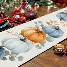 1 Colorful Pumpkin And Other Holiday Element Pattern Table Flag, Made Of 72 Inch Knitted Polyester Fiber, Suitable For Holiday Gathering Tables, Home Kitchen Decoration, And Gifts. - Multicolor - View 12