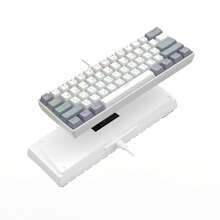 Arabic 60% Compact Wired Keyboard, 61-Key RGB Backlit Small Portable Office Computer Membrane Keyboard, Suitable For Windows Computers, Laptops And Games
