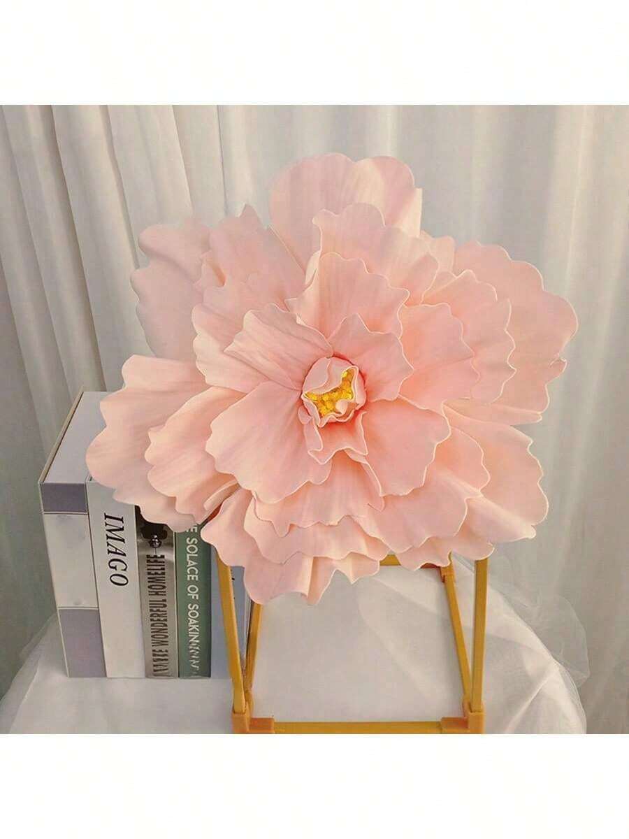 1pc Giant Rose Flowers,Huge Artificial Flowers,Velvet Peony Fake Flower,Creative Gift Handmade Rose For Wedding Anniversary, Valentine's Day, Mother's Day Wedding Display - Multicolor - View 1