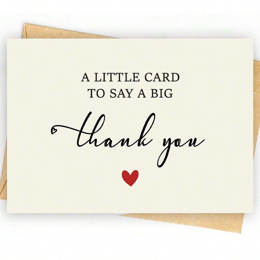 1/5/10张装感谢卡，含信封，适用于婴儿派对、婚礼、教师节、毕业典礼、商务、节日、圣诞节、感恩节等场合（贴纸两种款式随机）。 - 彩色 - 查看 1