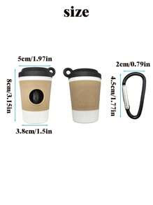 Pet Trash Bag Dispenser, Cat Dog Portable Poop Bag Holder, Creative Coffee Cup Waste Bag Dispenser For Dogs Cats, Outdoor Dog Walking Pickup Device With Rotatable Detachable Design, Equipped With Sturdy Metal Clip, Fun Pet Cleaning Accessory Featuring Humorous Slogans, Multi-Purpose Cat & Dog Hanger, Perfect Holiday/Birthday Gift