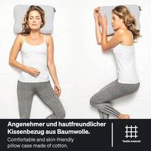 BLACKROLL.® Pillow Case Jersey Cushion Cover, 30 X 50 Cm, For Recovery Pillow, Soft Pillowcase Made Of High-Quality Cotton, Dimensionally Stable Cushion Cover Without Wrinkles, Anthracite - 木炭 - 查看 5