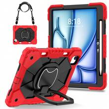 Colorblock Handheld Rotating Shockproof Protective Case With Shoulder Strap For Apple IPad Mini 7, IPad Mini 6, IPad 6th (9.7-Inch), IPad Pro 9.7 (2016), IPad 5th (9.7-Inch), IPad 10.2 7th Gen 2019, IPad 8th (10.2-Inch), IPad 9th Gen (10.2-Inch), IPad 11(A16 2025), IPad 10th (10.9-Inch), IPad Air 4th (10.9-Inch), IPad Air 5th Gen 2022, IPad Air 11-In.(M2)-2024, IPad Air 11(M3 2025)