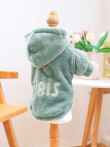 1 Miếng Quần áo thú cưng Đối với Nhỏ bé Đến Trung bình Chó & Mèo , Thoải mái & Thân thiện , Paris In thư Áo nỉ Đối với Mùa Thu /đông - màu xanh lá - Xem 6