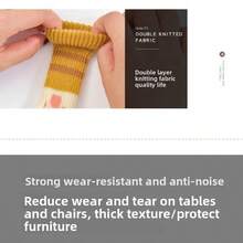 Chair Leg Floor Protectors, 4 Pieces Chair Socks For Hardwood Floors, Non-Slip Furniture Socks To Avoid Scratches And Reduce Noise, High Elasticity Bar Stool Leg Covers Furniture Pads