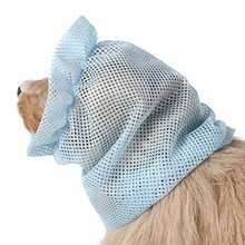 狗狗耳朵保护器 - 防蚊网罩，聚酯纤维，全耳覆盖，宠物美容配件，狗狗宠物用品，狗狗美容宠物狗夏季防蚊耳罩 - 浅蓝色网状，抗过敏原，抗寄生虫，狗狗耳朵安全罩，无过敏原覆盖 | 时尚狗狗罩 | 耐用狗狗罩，狗狗配件 - 彩色 - 查看 19