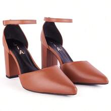 Women's Pumps, Medium Block Heel, 9cm Thick, Modern, Comfortable - 駝色 - 查看 5