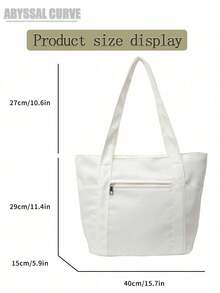 Vintage Solid Color Tote Bag For Women, Fashion Multiple Pockets Hobo Shoulder Bag, Large Capacity Top Handle Vacation Travel Underarm Storage Bag, Casual Handbag Commuting & Going Out, Portable Square Shopping Messenger Bags For Daily Use, Literary School Bag & Book Bag For Women Or Students, Perfect For Books, Shopping, Back To School And More - 彩色 - 查看 5