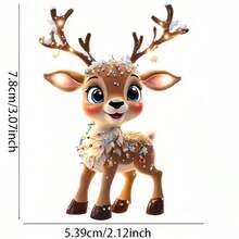 1pc, Holiday Reindeer Decoration - Cute Baby Reindeer Design, Holiday Decoration For Multiple Occasions, Suitable For Christmas Trees And Cars, Universal Party Accessories For Halloween, Christmas, Valentine's Day, Random Color Shipping