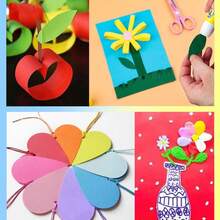 30 张彩色纸，A4 彩色卡片纸/30 种颜色 180gsm 21x29.7cm 卡片纸，适用于邀请函、DIY 艺术手工折纸、剪贴簿创意装饰学校用品 - A4(8.26*11.69in)-200gsm - 查看 4