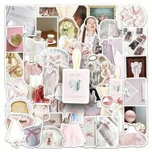 50 adesivos com tema de balé, design estético fofo de desenho animado para celular, caderno, mala