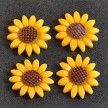 8 Stück farbenfrohe Sonnenblumen Blumen Harz Kühlschrankmagnet, dekorative Magnetstifte für Büro, Küche, Kühlschrank, Whiteboard, Dekoration, Feiertage, Wochenplaner