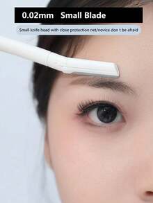 4pcs Professional Eyebrow Razors, Anti-Scratch Eyebrow Trimmer Set For Beginners, Unisex Beauty Tools - White - View 3