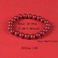 1 chiếc vòng tay đá chu sa tự nhiên màu đỏ, vòng tay may mắn, vòng tay tài lộc phù hợp cho nam và nữ, quà tặng ngày lễ, quà tặng cho gia đình và bạn bè, thích hợp cho sinh nhật các cặp đôi, vòng tay năm mới màu đỏ phong cách Trung Quốc - Đỏ - Xem 20