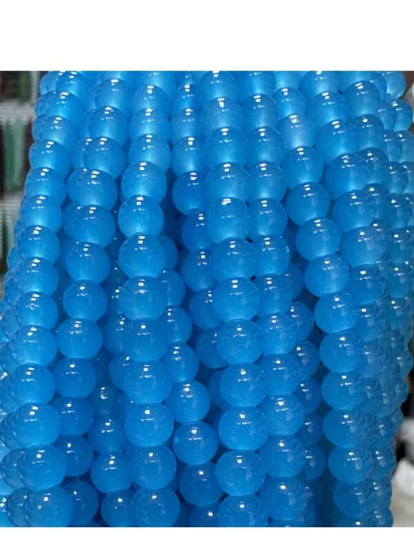 100pcs/Pack 8mm Halloween Fashionable Imitation Jade Glass Beads, Loose Beads For DIY Jewelry Making